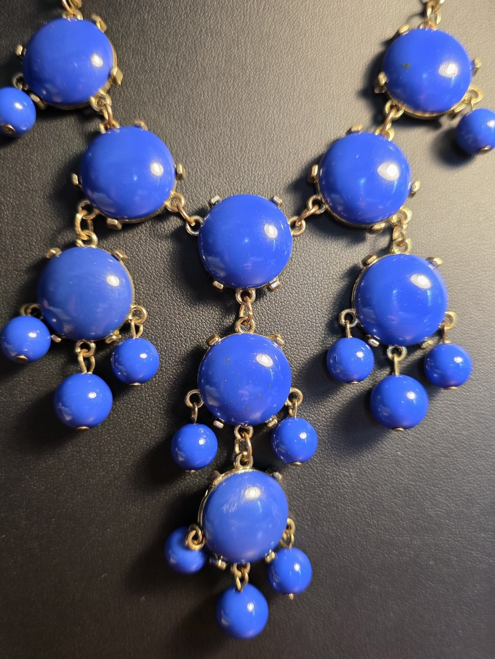 Blue Bead Bib Necklace -  Ready to add a touch of Playfulness to your Outfit!
